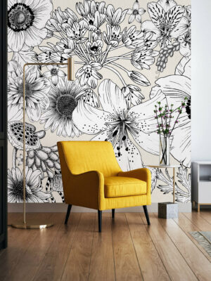 Abstract wall mural