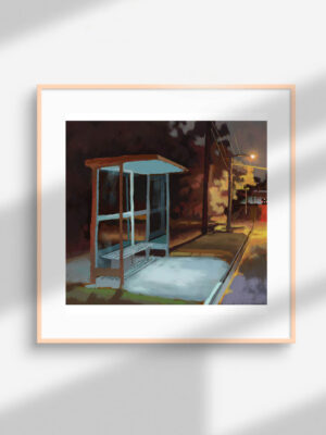 Bus Stop Framed mock up Buy 2d digital paintings online