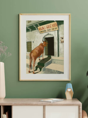 Desi Scene Types Framed Mock up painting for home